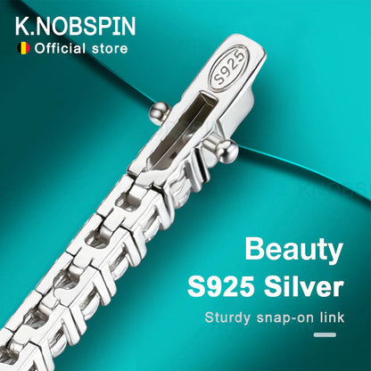 Real Moissanite Bracelet for Women S925 Sterling Silver 4Mm Diamonds Bangles