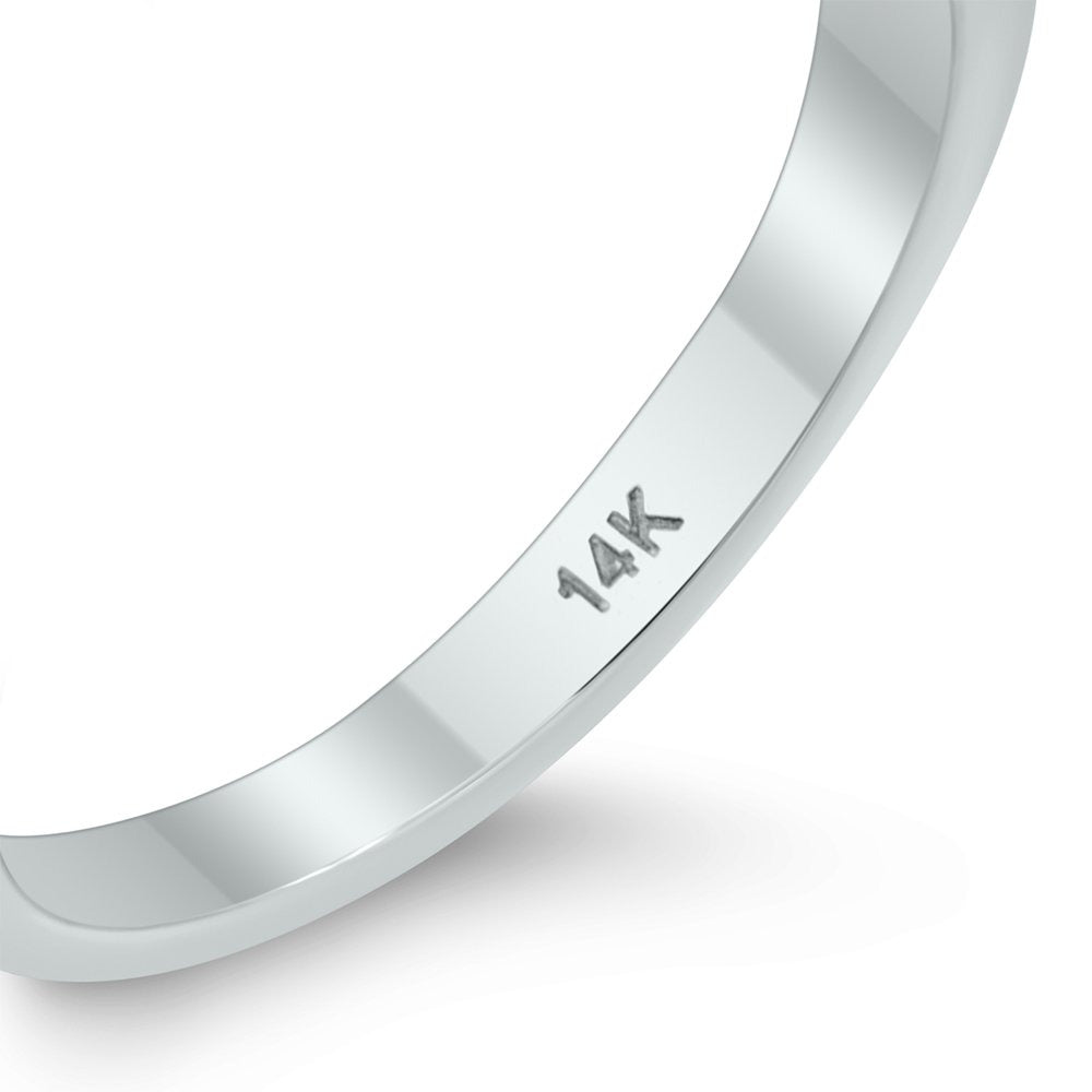 Women'S 1/4 Carat round Diamond Solitaire Ring in 14K White Gold (J-K-L Color, I