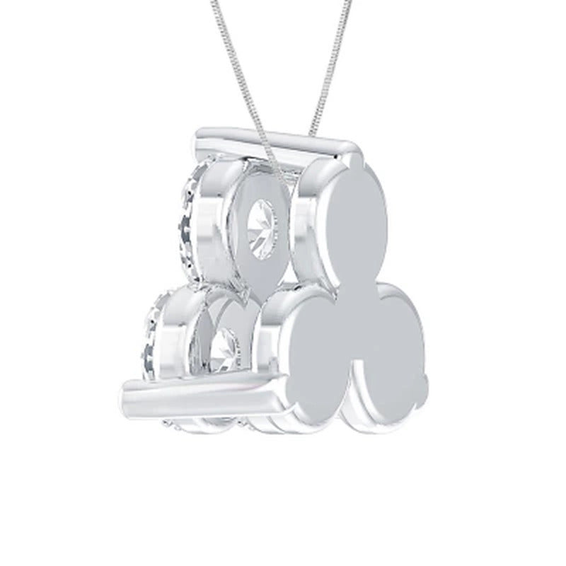 0.38 CT. T.W. Diamond Three Stone Pendant in 14K White Gold