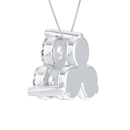 0.38 CT. T.W. Diamond Three Stone Pendant in 14K White Gold