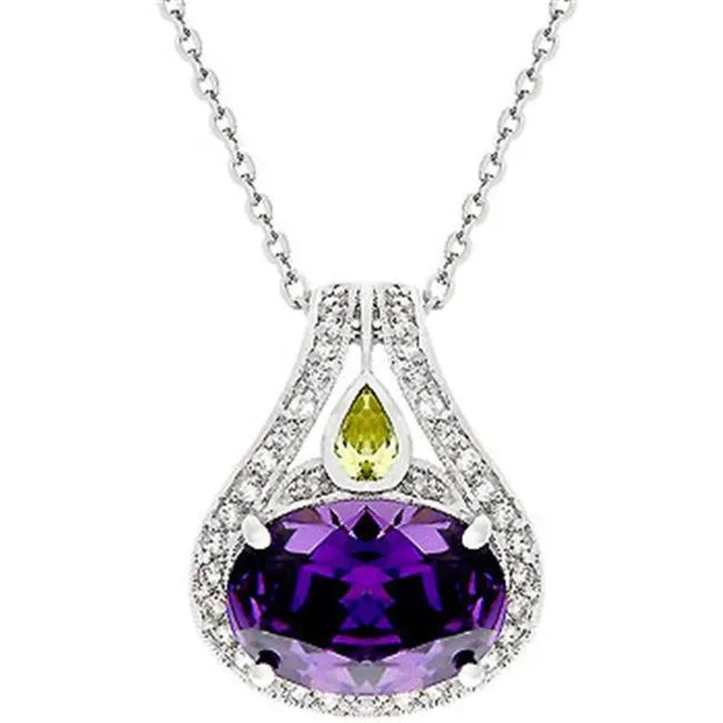 Kate Bissett P50049R-V01 Genuine Rhodium Plated Tear Drop Pendant with Faceted A