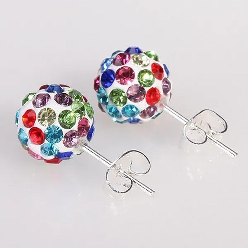 925 Sterling Silver Earrings Super Flash Diamond Earrings Full Diamond Earrings