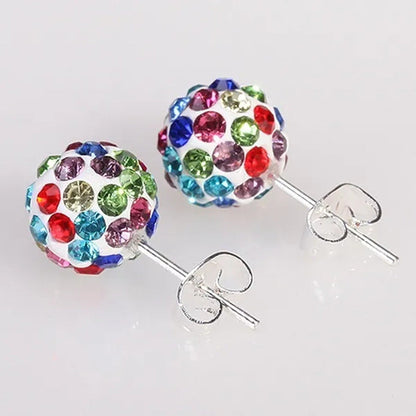 925 Sterling Silver Earrings Super Flash Diamond Earrings Full Diamond Earrings