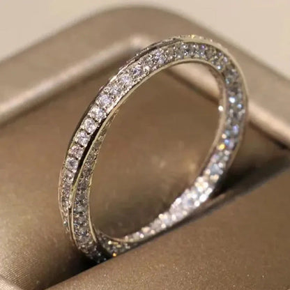 Fashion Stacking Jewelry for Women Rings Exquisite 925 Sterling Silver Ring Whit