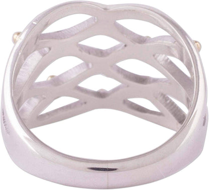 18K Gold Plated .925 Sterling Silver Cocktail Ring, Webbed Love'
