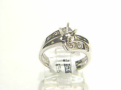 DIAMOND 6 ROUND BRILLIANT SHAPE BEZEL 4 PRONG 2 PIECE