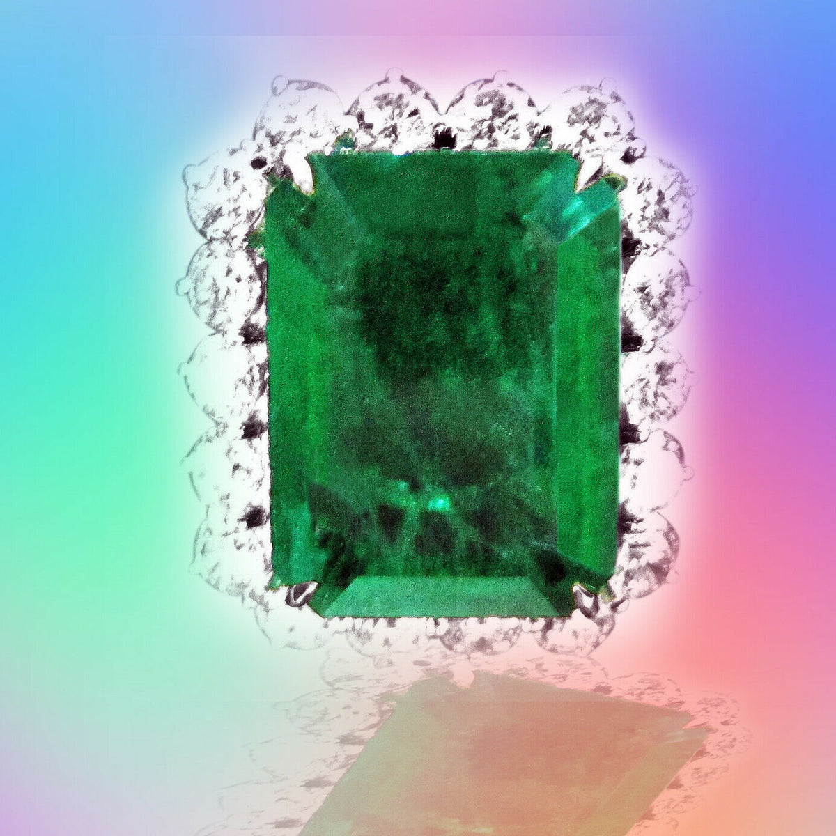 EMERALD RECTANGULAR 21.02MM LENGTH X16.60MM WIDTH X9.95MM DEPTH EMERALD RING