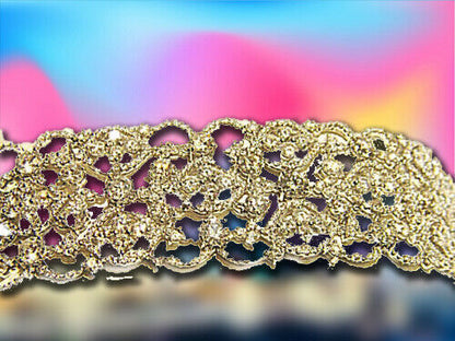 DIAMOND ROUND BRILLIANT SHAPE SET ALL THE WAY STRAIGHT DIAMONDS SET IN BRACELET