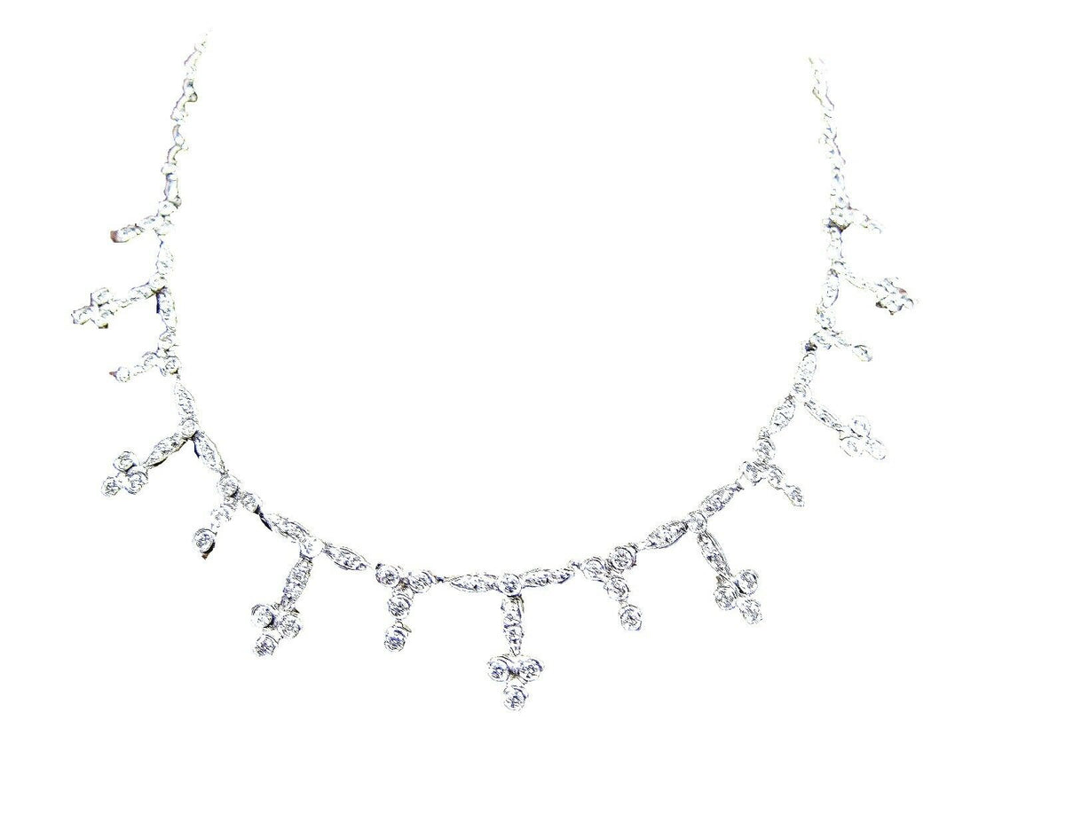 DIAMOND NECKLACE ROUND DIAMOND SET ALL THE WAY TO BACK