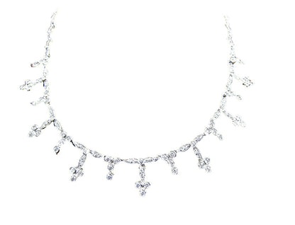 DIAMOND NECKLACE ROUND DIAMOND SET ALL THE WAY TO BACK