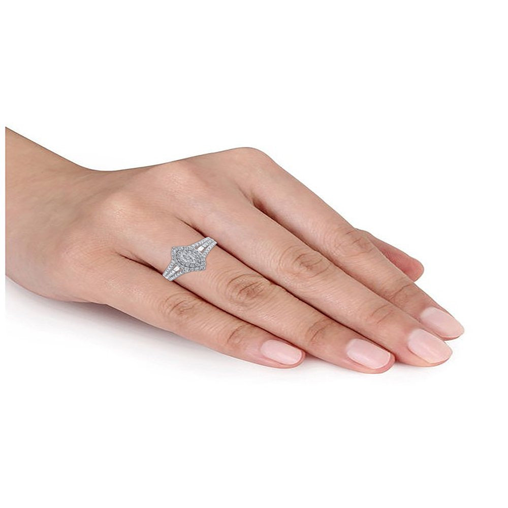 1 Carat T.W. (I2 Clarity, H-I Color) Brilliance Fine Jewelry Marquise Cut Diamon