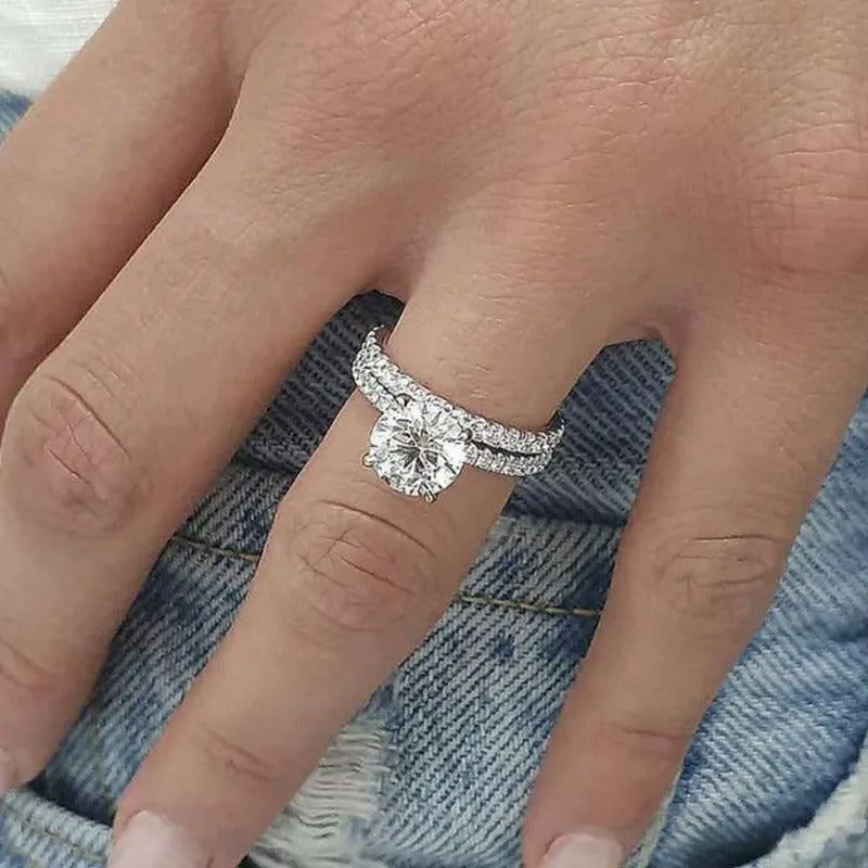 Exquisite Bridal Rings 925 Sterling Silver Diamond Rings for Women Engagement We