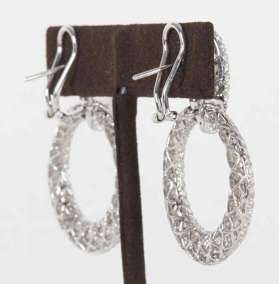 Diamond Gold Door Knocker Earrings