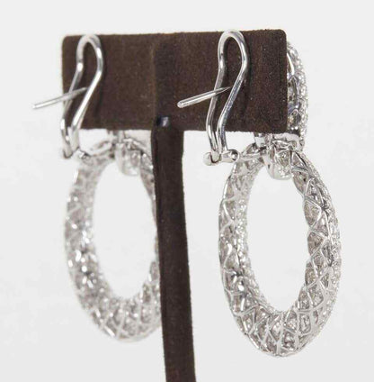 Diamond Gold Door Knocker Earrings