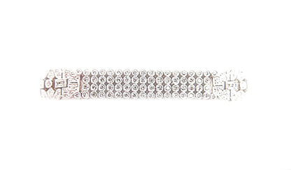 ROUND BRILLIANT CUT DIAMOND ANTIQUE STYLE CHANNEL PRONG SET DIAMOND BRACELET