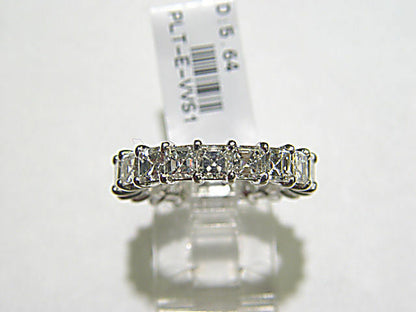 DIAMOND ASSCHER SHAPE 20 STONE COMMON PRONG SET ETERNITY BAND DIAMOND BAND