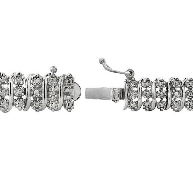 1 Carat T.W. Diamond Gold-Tone S-Pattern Tennis Bracelet