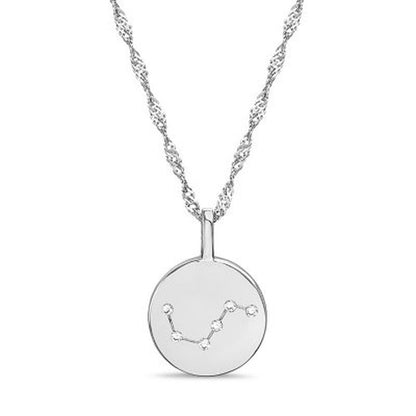 Zodiac Constellation Diamond Accent Pendant in Sterling Silver