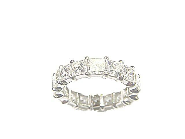 DIAMOND 16 SHAPE PRINCESS DIAMOND ETERNITY BAND ALL AROUND SET DIAMOND BAND