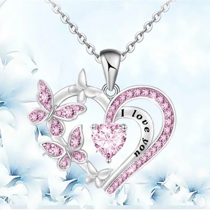 Exquisite Fashion Creative Women'S Butterfly Necklace Crystal Butterfly Jewelry