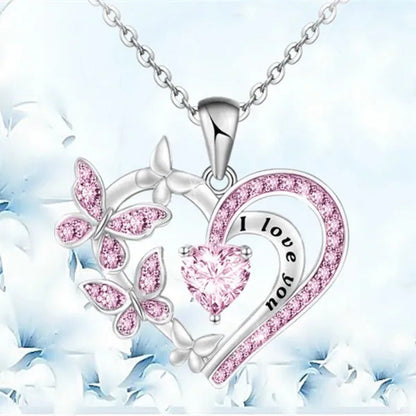 Exquisite Fashion Creative Women'S Butterfly Necklace Crystal Butterfly Jewelry