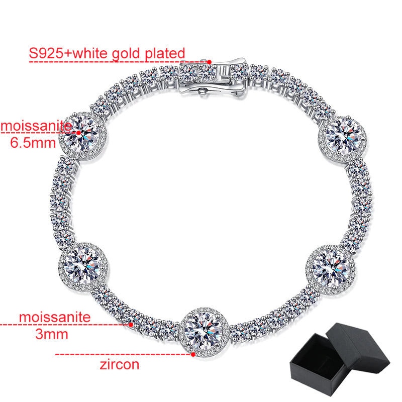 8.3-9.1Ct 100% Real Moissanite Tennis Bracelets for Women Luxury Quality