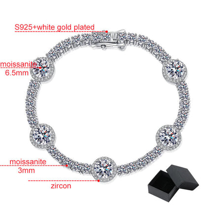 8.3-9.1Ct 100% Real Moissanite Tennis Bracelets for Women Luxury Quality