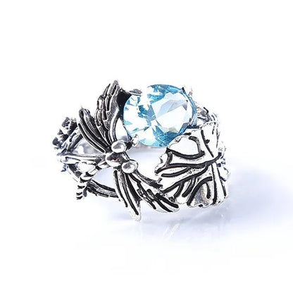 Fashionable Women'S Simple Temperament Lotus Flower Diamond Jewelry Ring Squilla
