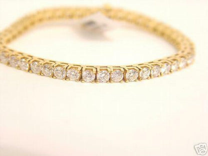 ROUND BRILLIANT CUT DIAMOND TENNIS BRACELET 4 PRONGS