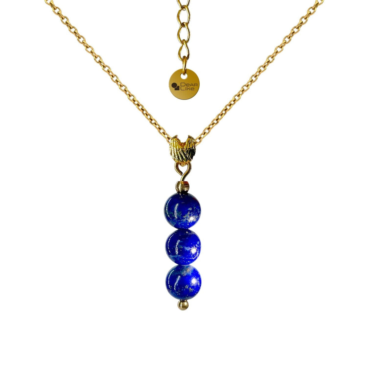 Real Lapis Lazuli Necklace,Gold Necklace for Women, Angel Wing Pendant and Delic
