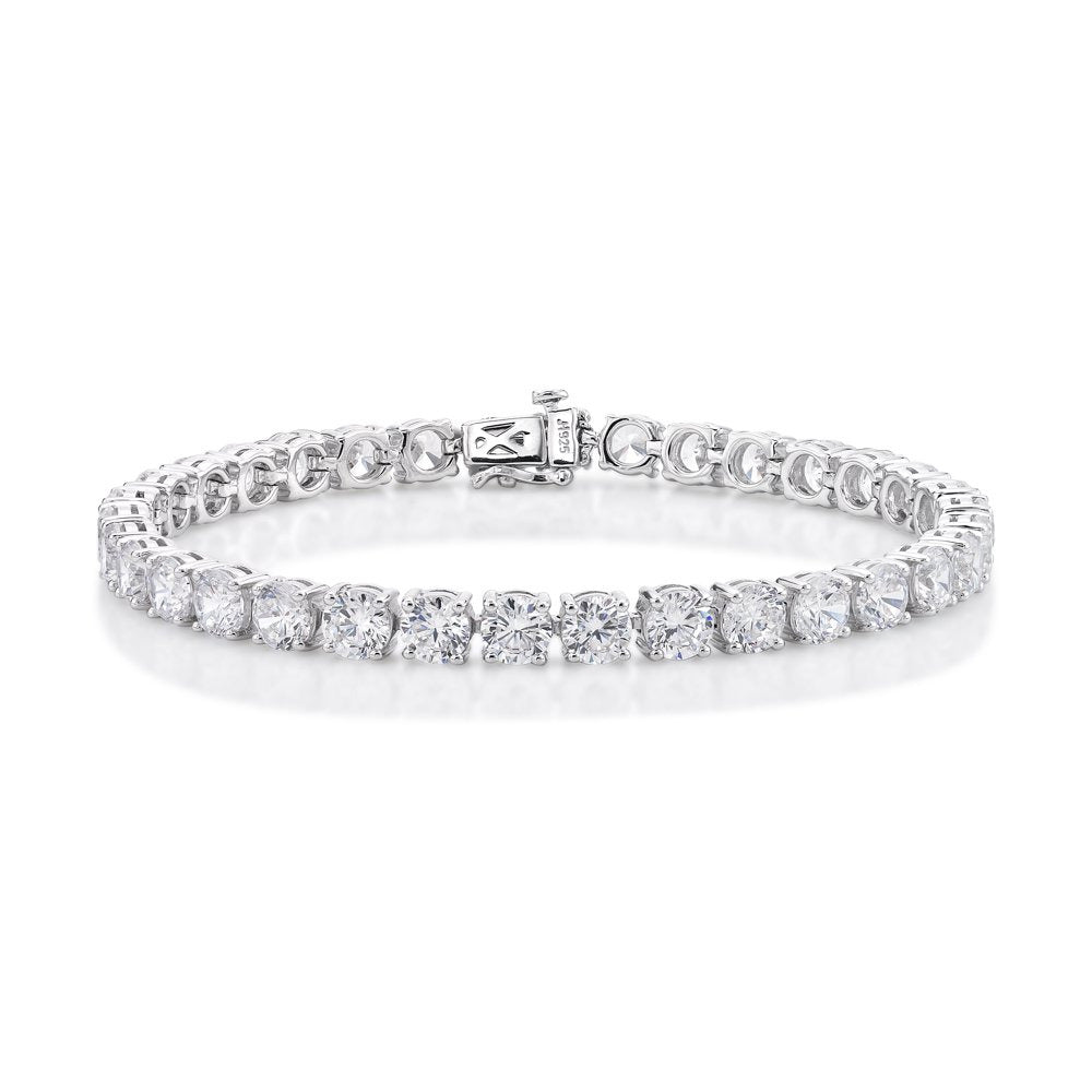 Jay Heart Designs Classic Four Prong 925 Sterling Silver Simulated White Diamond