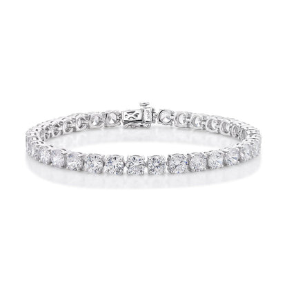 Jay Heart Designs Classic Four Prong 925 Sterling Silver Simulated White Diamond