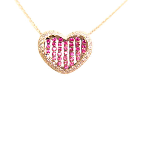 PINK SAPPHIRE ROUND SHAPE .67 CT AND ROUND BRILLIANT SHAPE DIAMOND