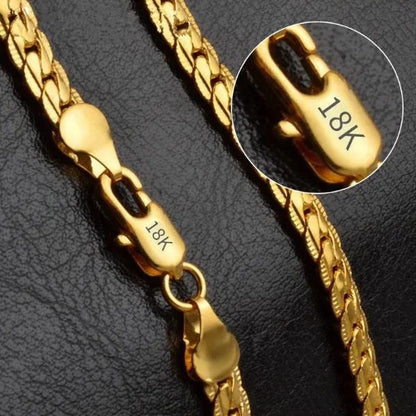 8/16/18/20/24Inch 18K Gold/925 Sterling Silver Luxury Brand Design Noble Necklac