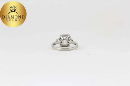 3 Carat GIA Radiant Cut Diamond Engagement Platinum Ring