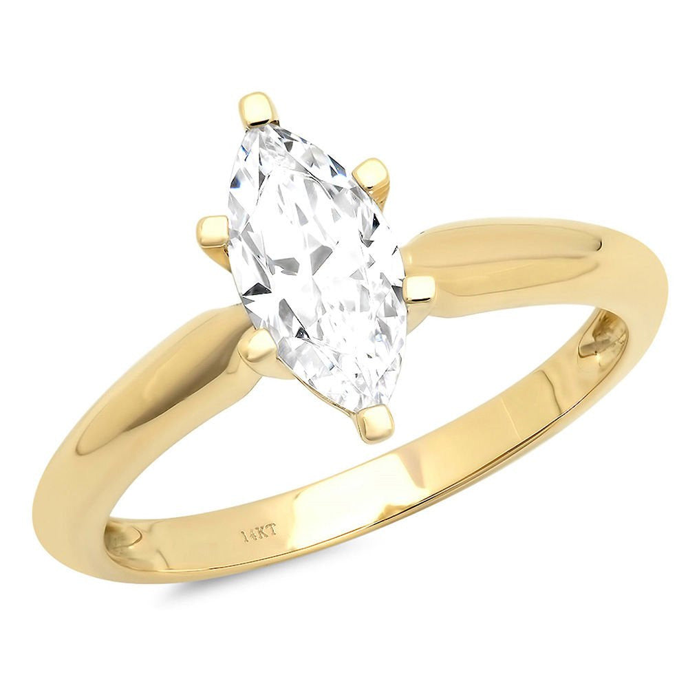 1.5 Ct Brilliant Marquise Cut VVS1 Genuine Conflict Free Clear Simulated Diamond