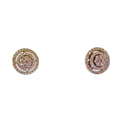 DIAMOND ROUND BRILLIANT HALO DOUBLE SET EARRING