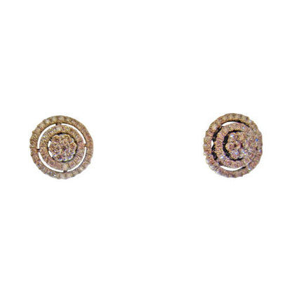 DIAMOND ROUND BRILLIANT HALO DOUBLE SET EARRING