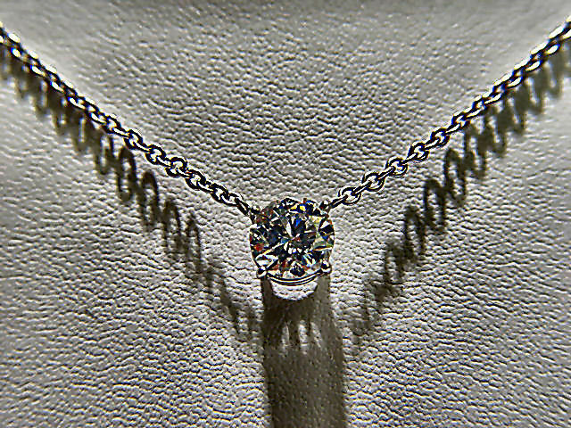 DIAMOND ROUND BR 4 PRONG SET PENDANT INCLUDED 16 INCH GOLD CHAIN