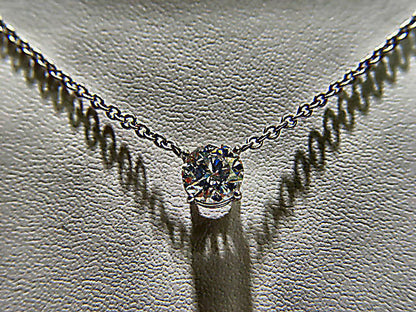 DIAMOND ROUND BR 4 PRONG SET PENDANT INCLUDED 16 INCH GOLD CHAIN