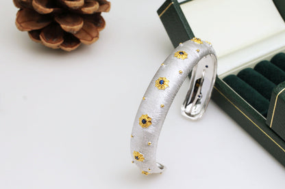 Vintage Style S925 Silver Ring Bracelet