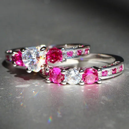 Luxury 925 Silver Crown Ruby Ring Natural Stone Birthstone Gemstones Engagement
