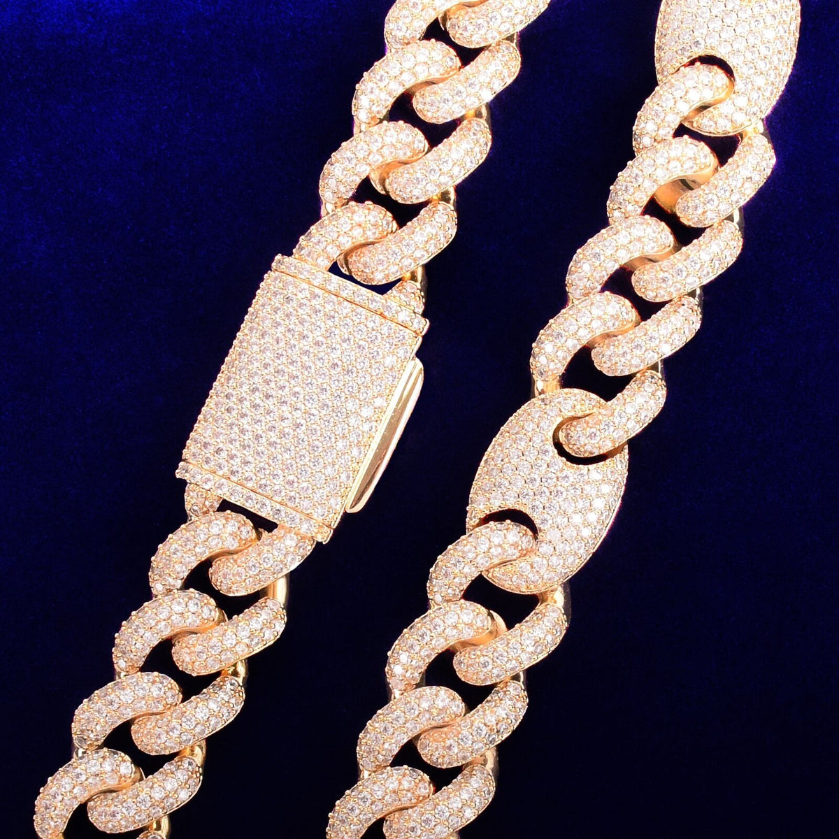 Miami Cuban Chain Real Gold Plated Hip Hop Jewelry Man Necklace Christams