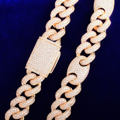 Miami Cuban Chain Real Gold Plated Hip Hop Jewelry Man Necklace Christams
