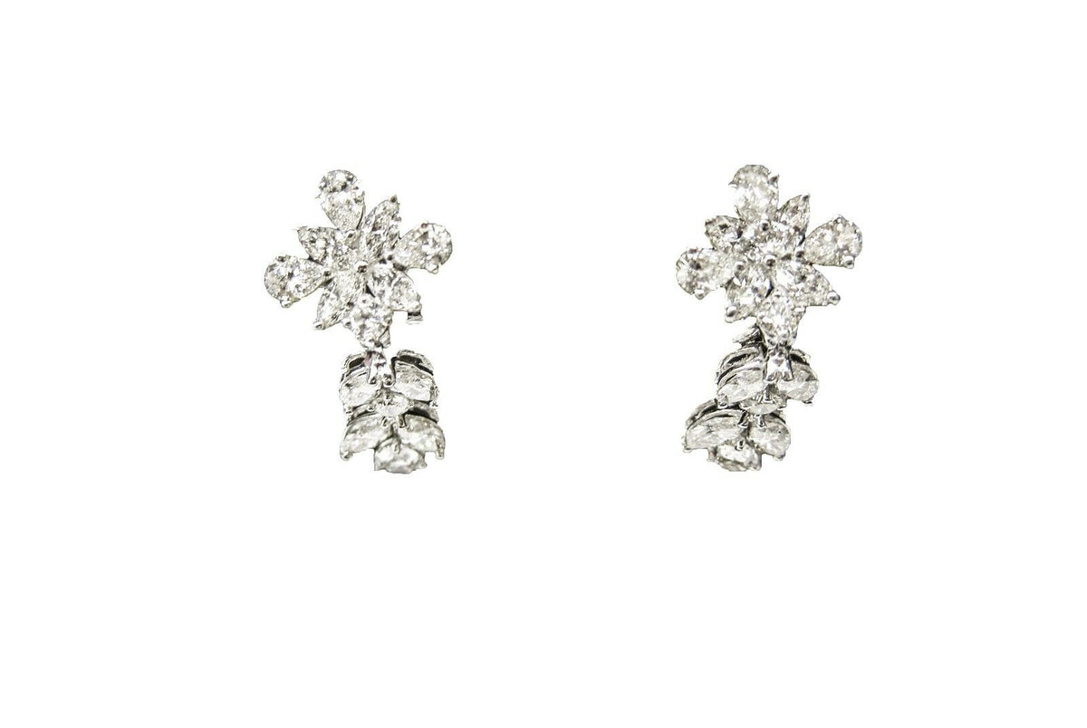DIAMOND EARRING ROUND MARQUISE PEAR SHAPE SET EARRING