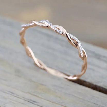 Twisted Shape,Diamond Wedding Band ,FULL Eternity Ring,Engagement Ring,Stacking