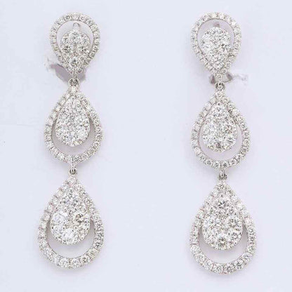 Diamond Dangle Drop Earrings