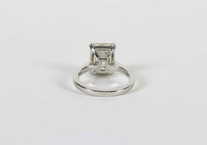 Elegant 4.26 Carat GIA Cert Emerald Cut Diamond Solitaire Engagement Ring