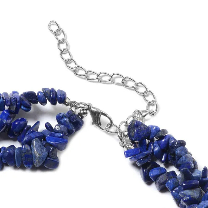 Shop LC Silvertone Lapis Lazuli Beaded Pendant Multi Strand Layered Necklace Uni