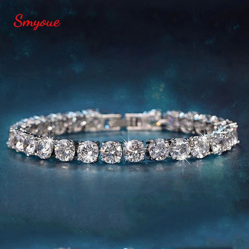 4Mm Moissanite Tennis Bracelets for Women 100% 925 Sterling Silver Gemstone